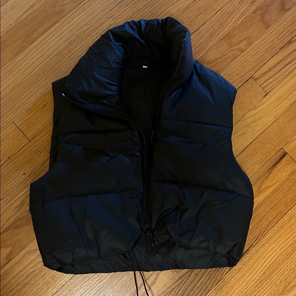 Sleek Black Quilted Vest